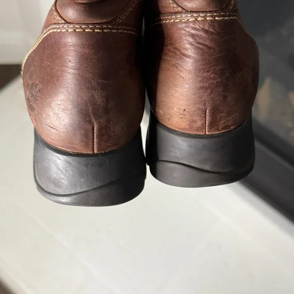 Timberland Brown Leather Ankle Boots Women’s Size 9 Smart Comfort Slip-On - Picture 13 of 16